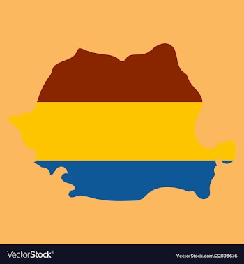 Symbol poster banner romania silhouette romanian vector image