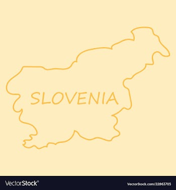 Symbol poster banner slovenia map of slovenia vector image