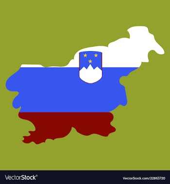 Symbol poster banner slovenia map of slovenia vector image