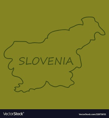 Symbol poster banner slovenia map of slovenia vector image