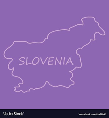 Symbol poster banner slovenia map of slovenia vector image