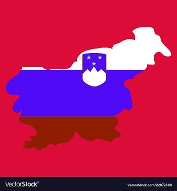 Symbol poster banner slovenia map of slovenia vector image