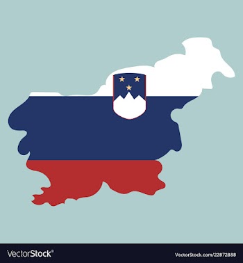 Symbol poster banner slovenia map of slovenia vector image