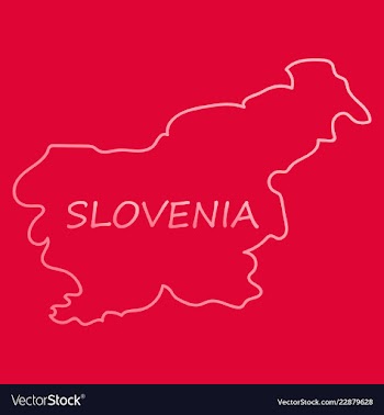 Symbol poster banner slovenia map of slovenia vector image