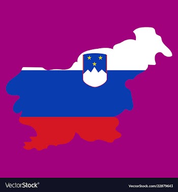 Symbol poster banner slovenia map of slovenia vector image