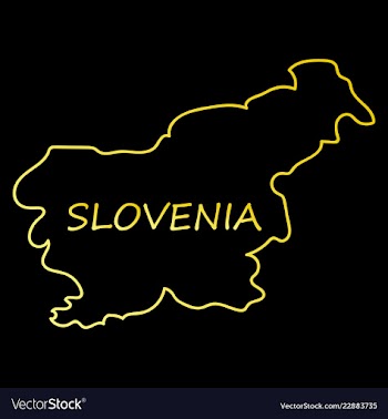 Symbol poster banner slovenia map of slovenia vector image