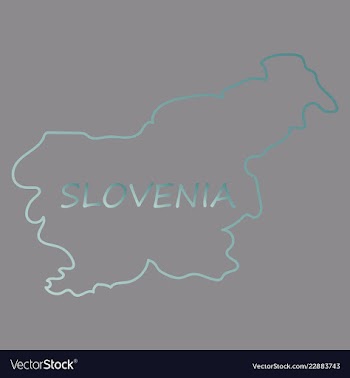 Symbol poster banner slovenia map of slovenia vector image