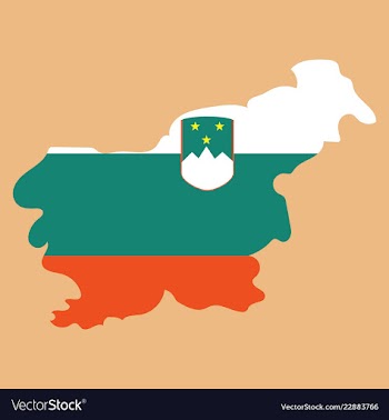 Symbol poster banner slovenia map of slovenia vector image