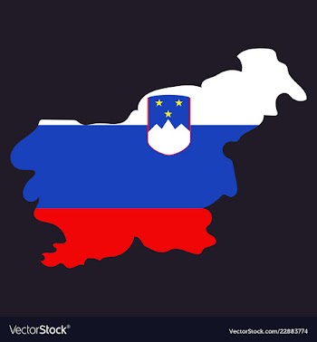 Symbol poster banner slovenia map of slovenia vector image