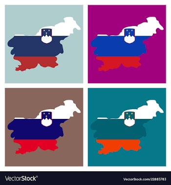 Symbol poster banner slovenia map of slovenia vector image