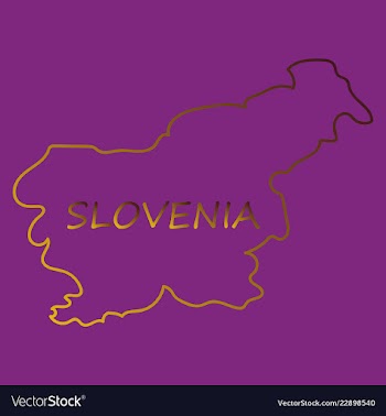 Symbol poster banner slovenia map of slovenia vector image