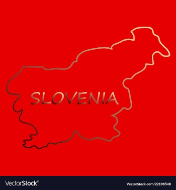 Symbol poster banner slovenia map of slovenia vector image