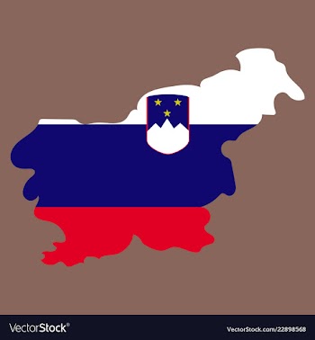 Symbol poster banner slovenia map of slovenia vector image