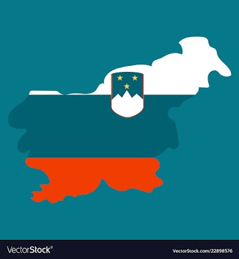 Symbol poster banner slovenia map of slovenia vector image