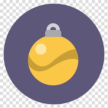 Symbol yellow, Christmas ball transparent background PNG clipart