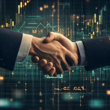 Symbolic Handshake Representing Trust and Partnership in Investment Symbolic Handshake Representing Trust and Partnership in Investment