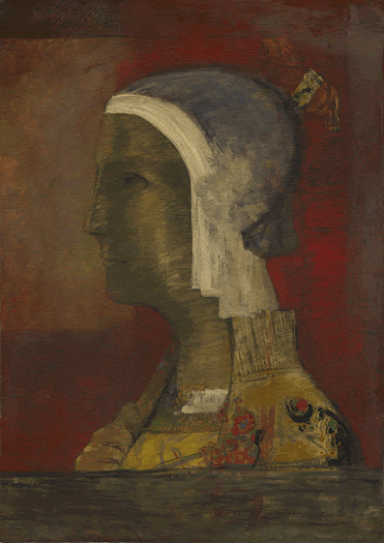 Symbolic Head (ca. 1890) by Odilon | Free Photo - rawpixel