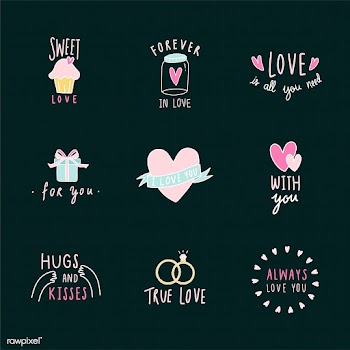 Symbols of love icon set vector | Free stock vector - 519727