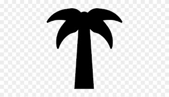 Symmetric Palm Tree Vector - Palm Tree Silhouette Symmetrical
