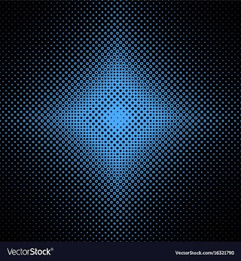 Symmetrical abstract halftone circle pattern vector image