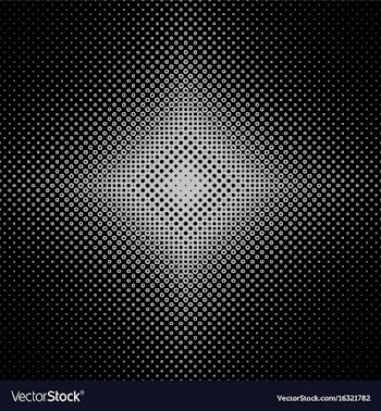 Symmetrical geometrical halftone circle pattern vector image