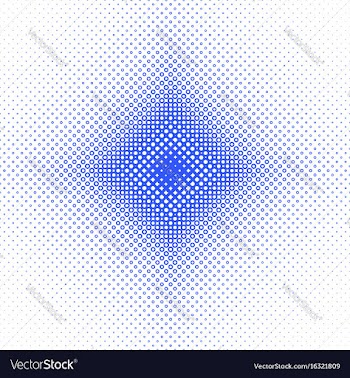 Symmetrical halftone circle pattern background vector image
