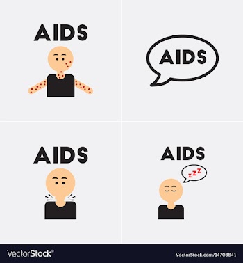 Symptoms of aids vector image