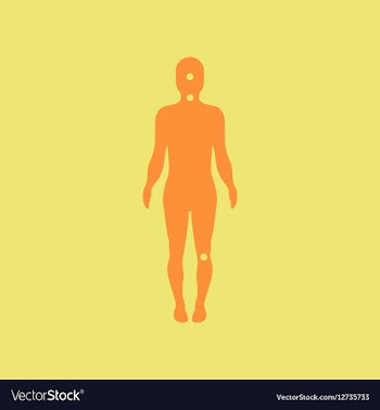 Symptoms of meningitis on human body vector image