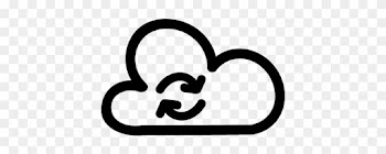 Synchronize Sign Of A Cloud With Two Arrows In Circle - Drawn Cloud Png