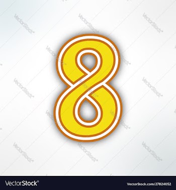 Synesthesia number eight vector image