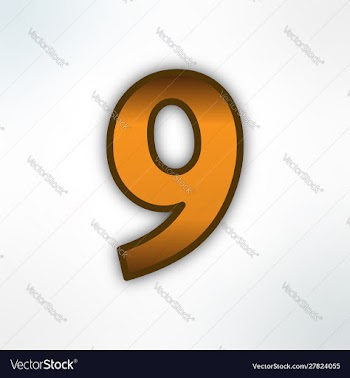Synesthesia number nine vector image