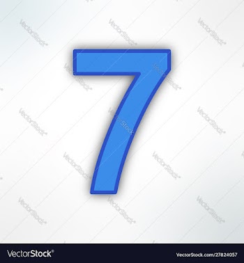 Synesthesia number seven vector image