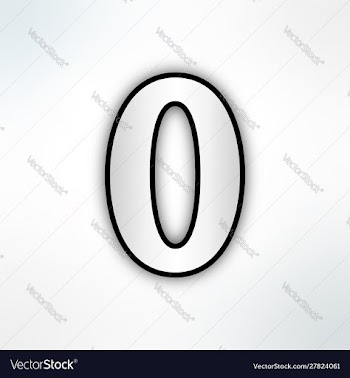 Synesthesia number zero vector image