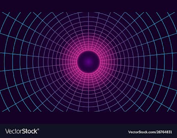 Synthwave background 80s sci-fi retro style dark vector image