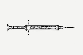 Syringe drawing clipart, medical tool | Free PSD - rawpixel