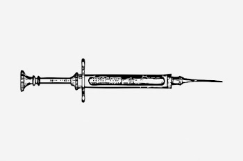 Syringe hand drawn illustration. Free | Free Photo - rawpixel