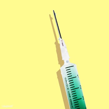 Syringe with a green solution on a yellow background | Free  illustration - 2307679