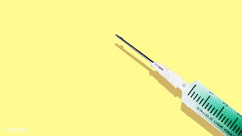 Syringe with a green solution on a yellow background | Free  illustration - 2307685