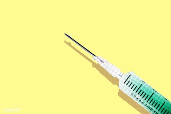 Syringe with a green solution on a yellow background | Free  illustration - 2307694