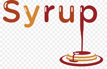 Syrup Downtown Breakfast Brunch Restaurant Logo - denver ribbon 