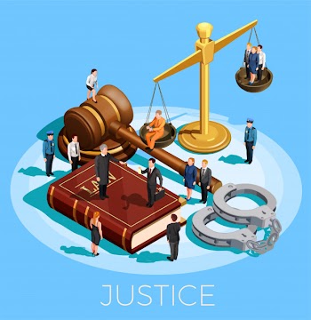 System of justice concept Free Vector