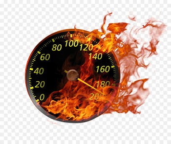 System Speedometer Icon - Flame effect speedometer 