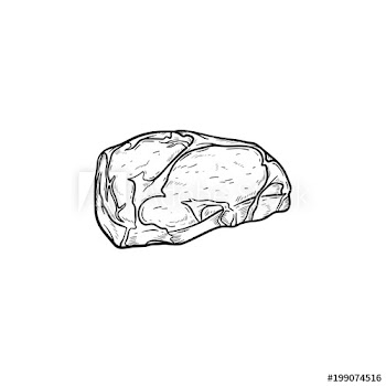 T-bone beef steak hand drawn outline doodle icon