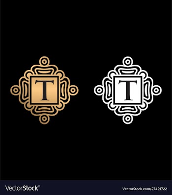 T letter logo t monogram logo t letter vector image
