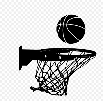 T-shirt Basketball Backboard Wall decal Sticker - Basketball hoop and basketball 