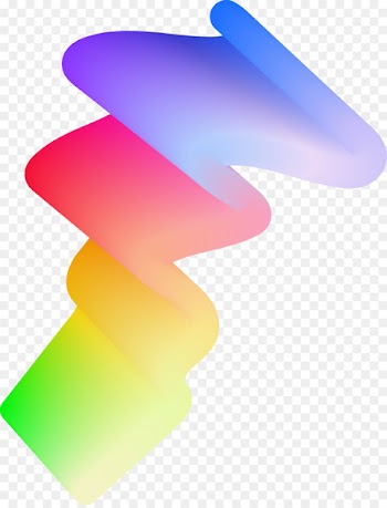 T-shirt Blue - Folding color gradient 3d 