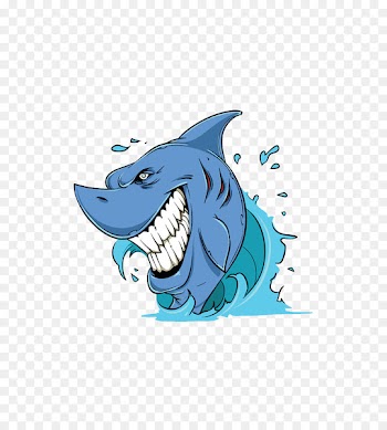 T-shirt Collar Clothing Casual - Ferocious shark 