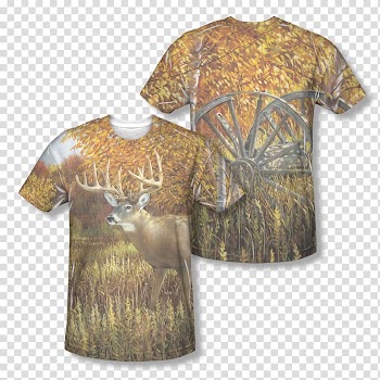 T-shirt Deer Hoodie Sleeve All over print, hand painted mid-autumn transparent background PNG clipart