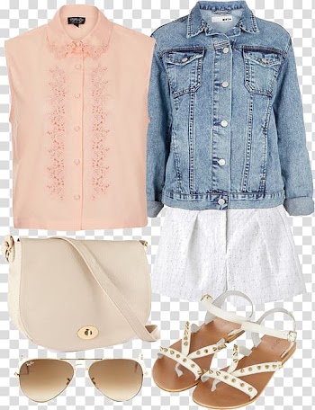 T-shirt Denim Jacket Jeans Topshop, Autumn white shorts transparent background PNG clipart