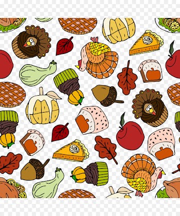 T-shirt Design by Humans Pattern Thanksgiving United States of America -  